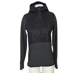 Icebreaker Womens Descender Ladies Hybrid Half Zip, Hooded, Merino, Nylon, Small